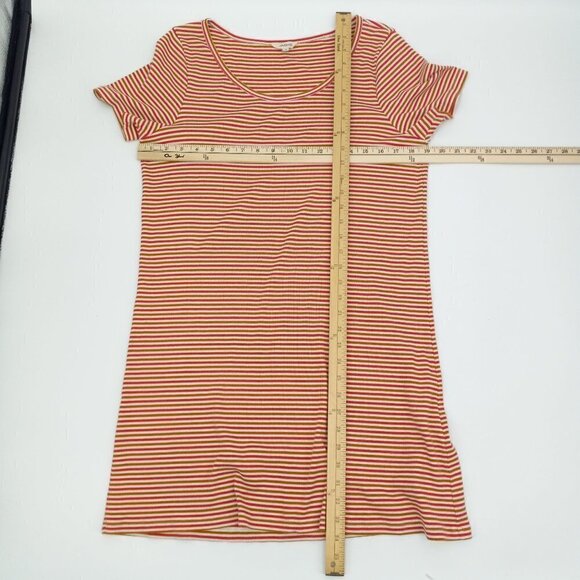 Madewell Swingy Tee Dress In Stripe A-Line Mini Ribbed Jersey Knit Stretch M - Picture 10 of 10